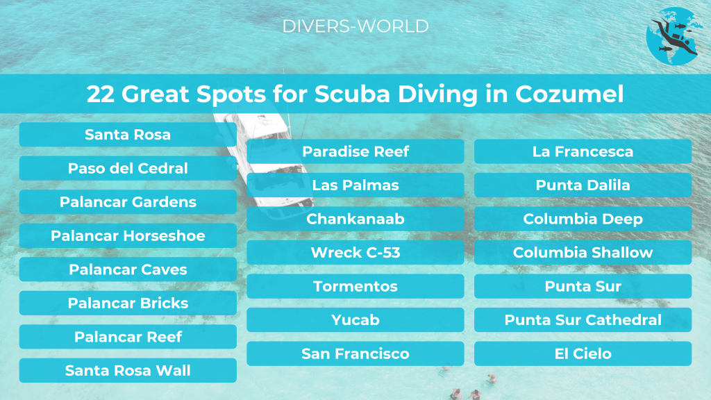 22 Great Spots for Scuba Diving in Cozumel
